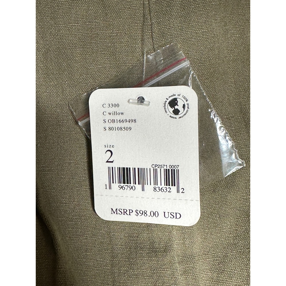 NEW Free People Nevada Utility Mini Skirt 2 Green Cargo Asymmetrical Zip Pocket - Picture 10 of 14